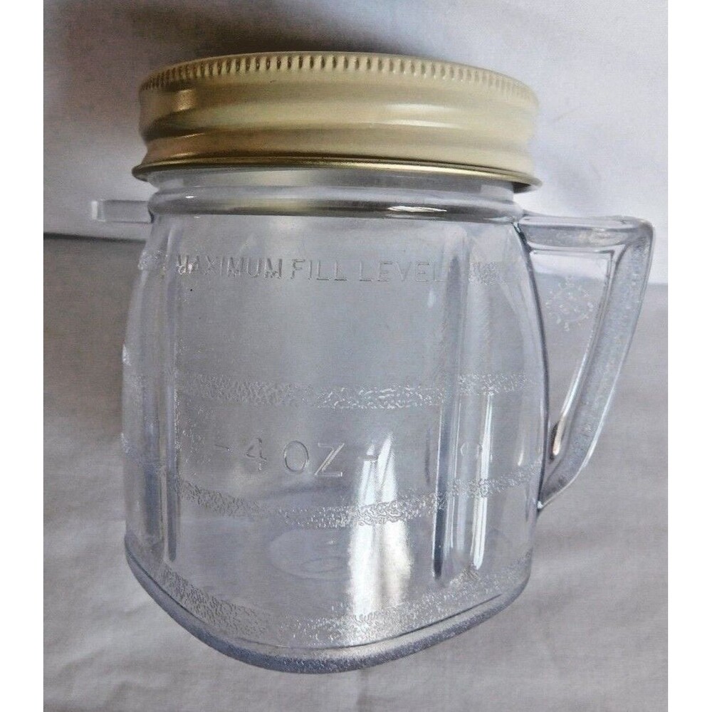 Vintage Oster Osterizer Mini Blend Plastic Container Jar with Metal Lid 8oz